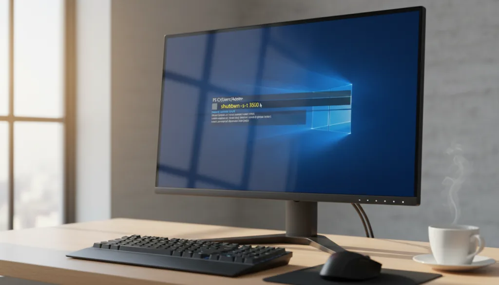 découvrez comment automatiser la commande shutdown -s -t 3600 avec powershell grâce à ce guide pratique étape par étape pour gérer l'arrêt programmé de votre ordinateur.